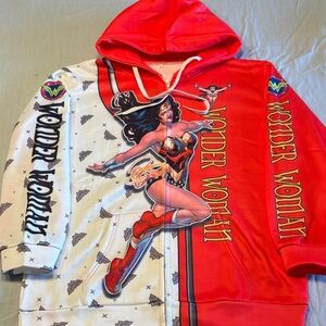 Wonder Woman Red and White Hoodie , M , $15